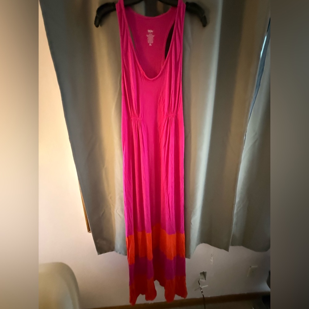 Mossimo Supply Co. Pink and Orange Maxi Dress